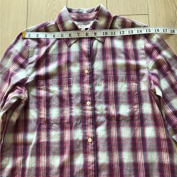 Madewell Cotton Plaid Button Up Long Shirt Size XS - Picture 2 of 11